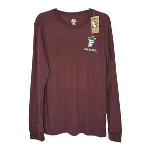 New Mexico State Aggies Maroon Long Sleeve Tee Rivalry Threads NWT Mens Large